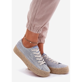 Dámské tenisky na platformě s Lee Cooper LCW-25-02-3283 Blue Braid modrý 8