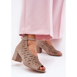 Dámské semišové boty na Maciejka Post 06893-10 Dark Beige béžový 2