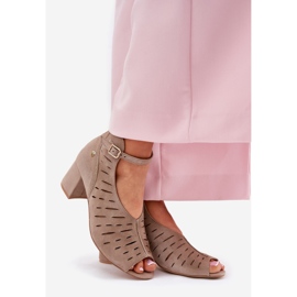 Dámské semišové boty na Maciejka Post 06893-10 Dark Beige béžový 1