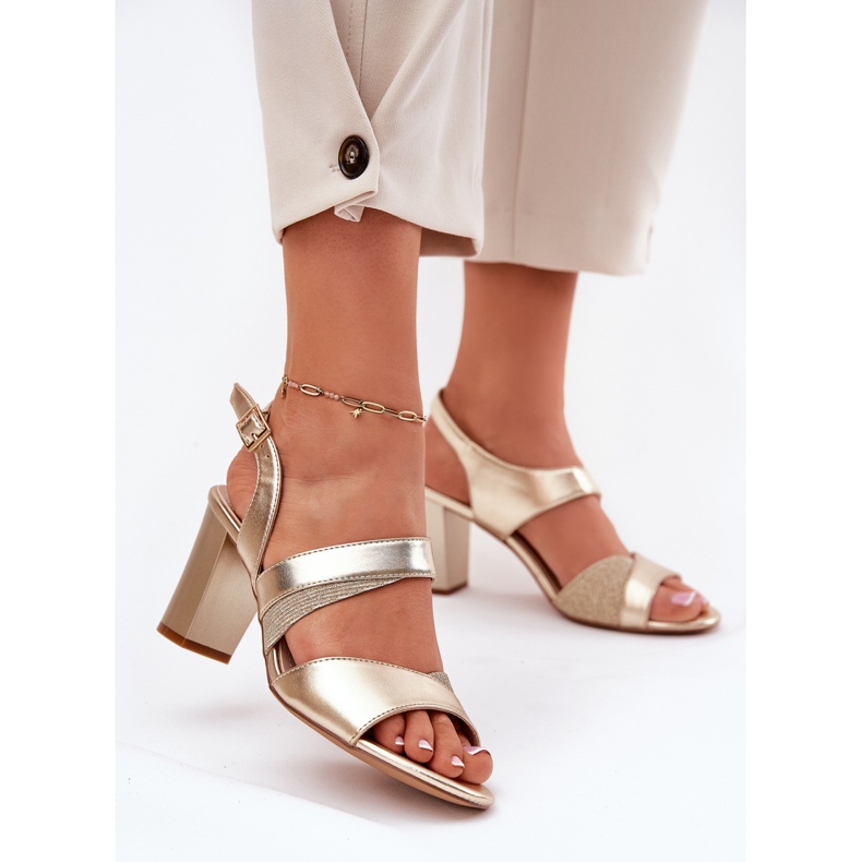 Dámské sandály na příspěvku Sergio Leone SK866 zlatý 2