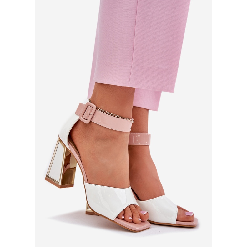 Malované dámské sandály na Vinceza 20266 White Post bílý 1 Malované dámské sandály na Vinceza 20266 White Post bílý 1