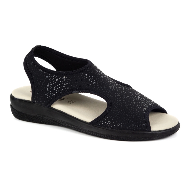 Vriston Dámské boty Flexibilní sandály Comfoot Emma Black Glossy černý 1
