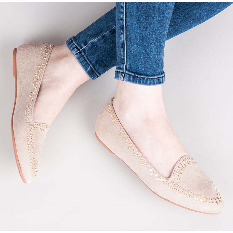 Vices Semišové balerínky hnědý 1