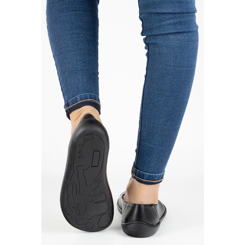 Olivier Naboso ženské minimalistické kožené boty -v 1771pol černé černá 2