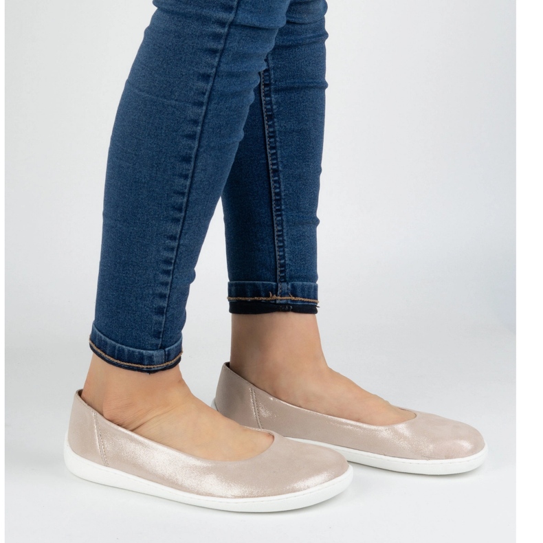 Olivier Naboso ženské minimalistické kožené boty -v 1771POL Pink Satin růžový 1