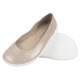 Olivier Naboso ženské minimalistické kožené boty -v 1771POL Pink Satin růžový 6