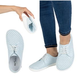 Olivier Bosé ženské minimalistické boty Openwork 1288pol Blue modrý 2