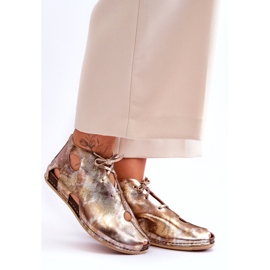 Lehké kožené boty Maciejka 03426-42 Zlatá zlatý 5