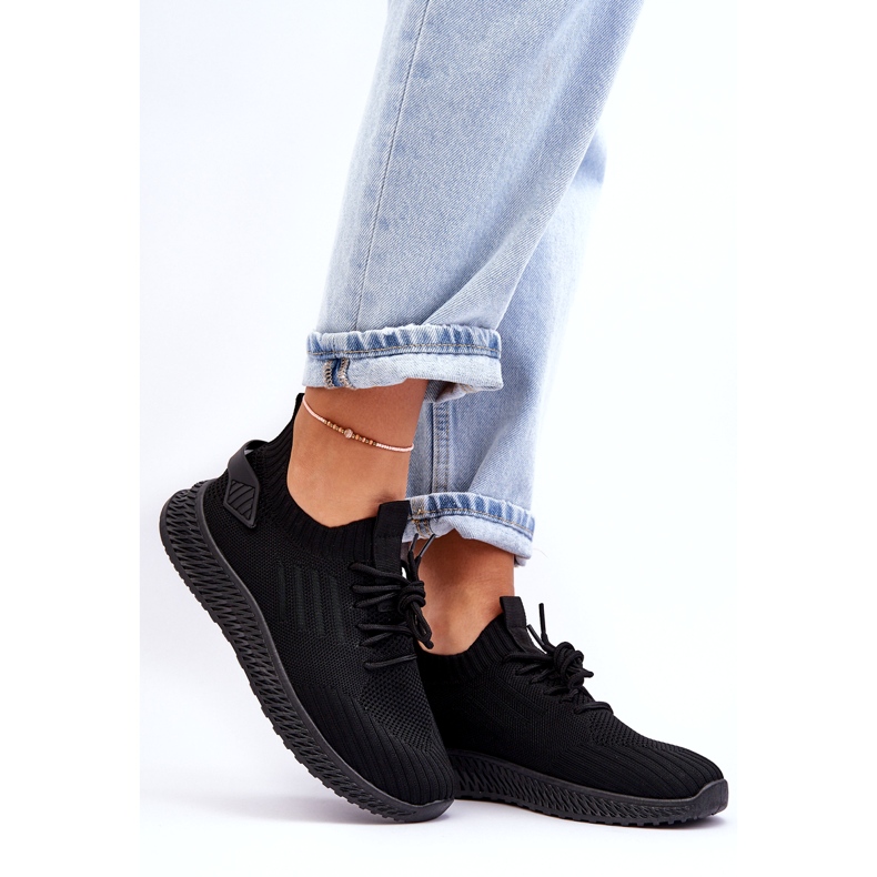 Dámská skluzavka -Černá sportovní bota černý 5