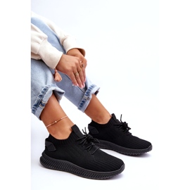 Dámská skluzavka -Černá sportovní bota černý 4