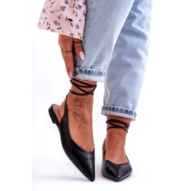 Dámské vázané baleríny černé sandály černý 5