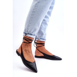 Dámské vázané baleríny černé sandály černý 1