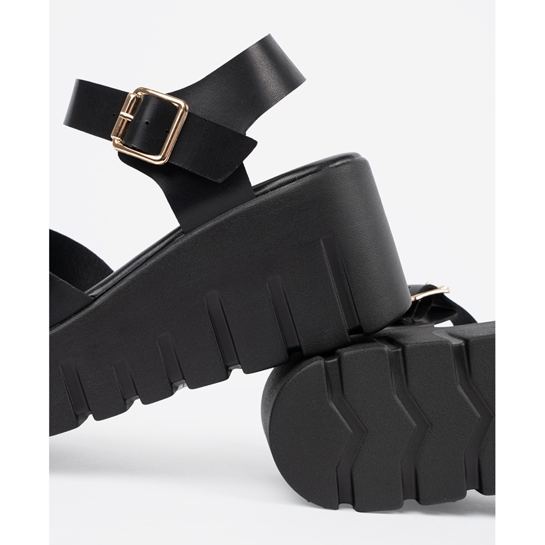 Seastar Dámské černé sandály na vysoké platformě černá 1 Seastar Dámské černé sandály na vysoké platformě černá 1