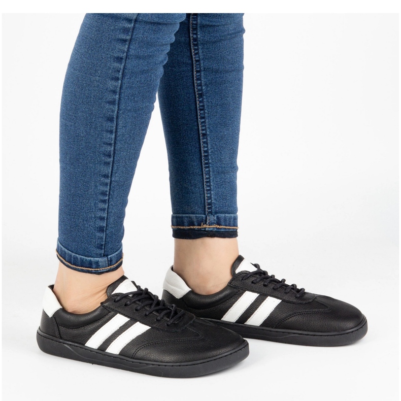 Joker Minimalistické boty naboso žen z přírodní kůže 908J černé černá 1