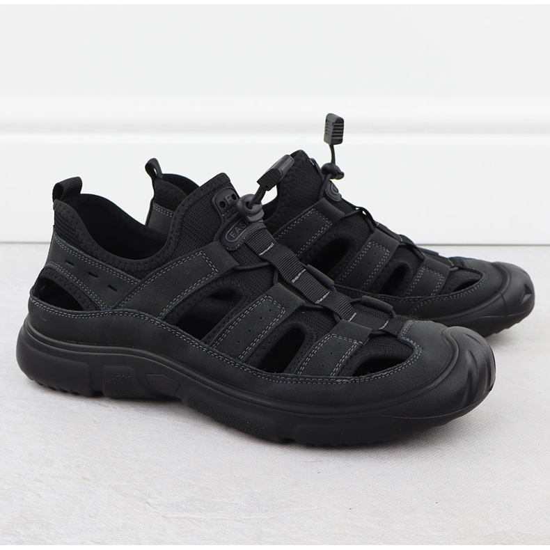 Openwork Black T.Sokolski L25-382 Pánské kožené boty černý 1