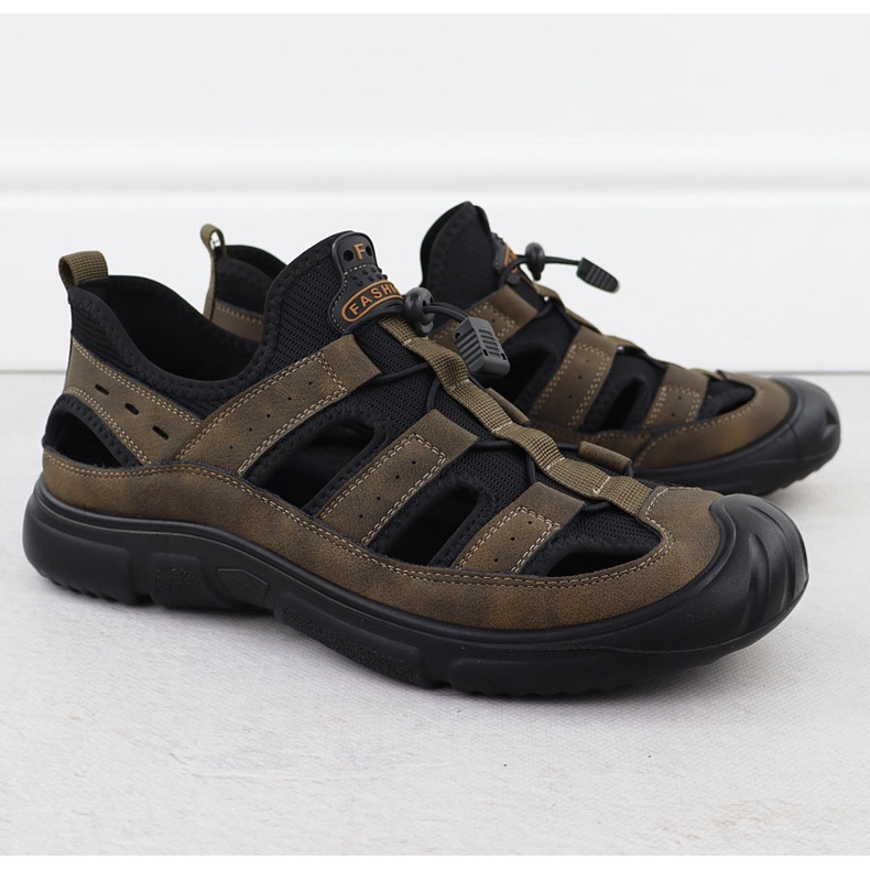 Kožená kožená bota Openwork Brown Men's T.Sokolski L25-382 hnědý 1