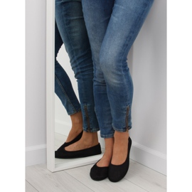 Černé síťované baleríny JX56 černé černá 1