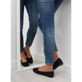 Černé síťované baleríny JX56 černé černá 2