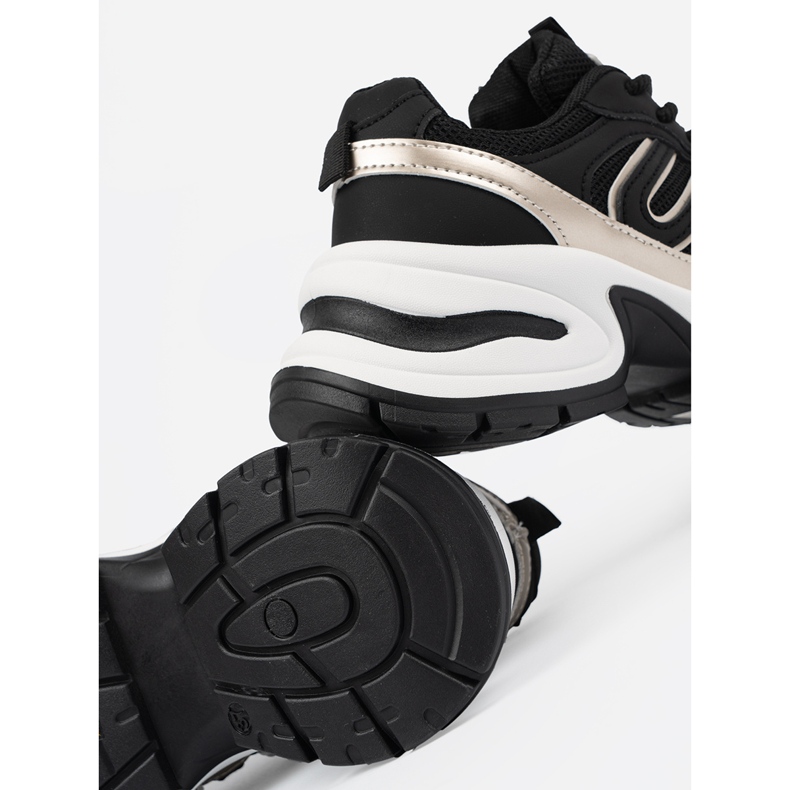 Tenisky černé ženy se zlatými vložkami černá 1