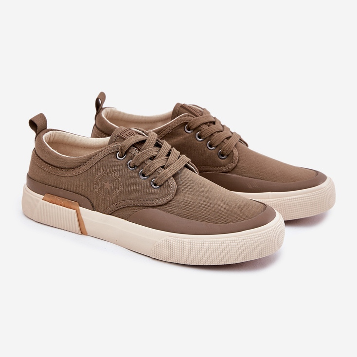 Big Star Materiární mužská velká hvězda RR174064 Khaki tenisky zelený 1