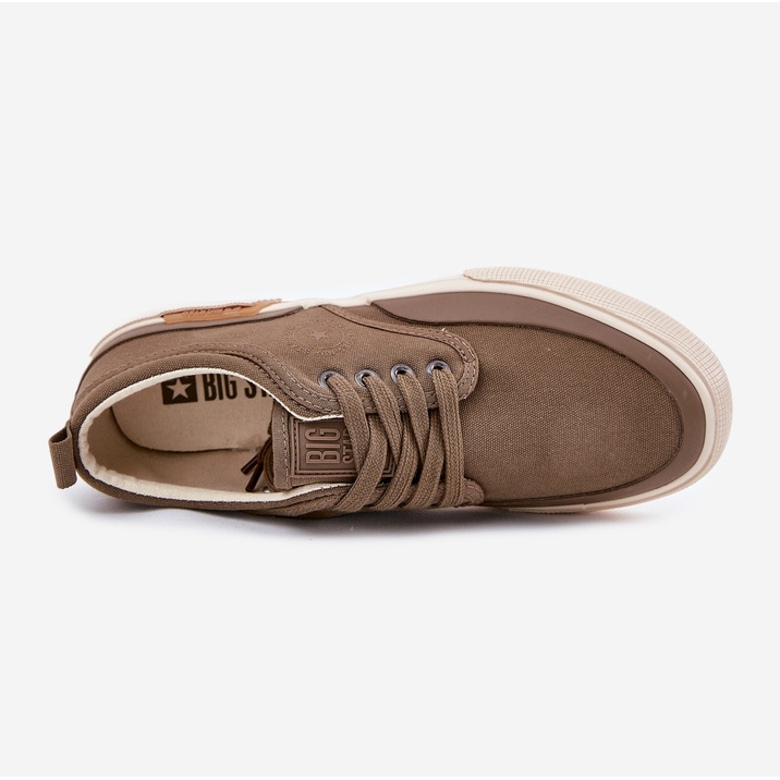Big Star Materiární mužská velká hvězda RR174064 Khaki tenisky zelený 2