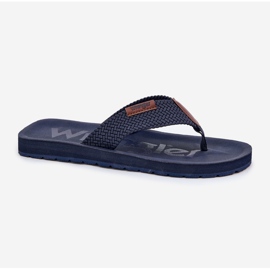 Pánské flip -flops Wrangler Zane Flipflop Men Low 20251044.24H Navy Blue modrý 7