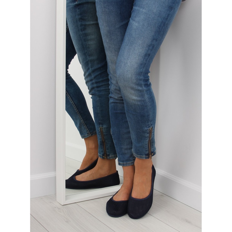 Síťované balerínky v námořnické modré barvě námořnická modrá 1 Síťované balerínky v námořnické modré barvě námořnická modrá 1