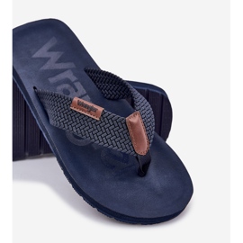 Pánské flip -flops Wrangler Zane Flipflop Men Low 20251044.24H Navy Blue modrý 4