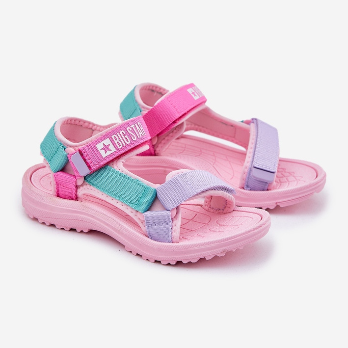 Big Star RR374519 Pink Children's Sandals růžový 1 Big Star RR374519 Pink Children's Sandals růžový 1
