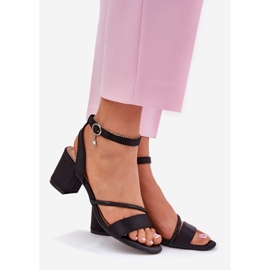 Dámské sandály na sloupu s Vinceza 20268 Černé zirkony černá 1 Dámské sandály na sloupu s Vinceza 20268 Černé zirkony černá 1