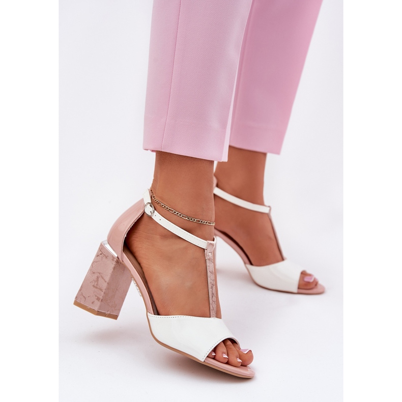 Malované dámské sandály na vinceza 20276 Pink-White Post růžový 2