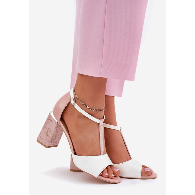 Malované dámské sandály na vinceza 20276 Pink-White Post růžový 1