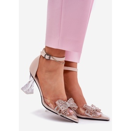 Elegantní čerpadla s vinceza 62212 béžová luk béžový 1