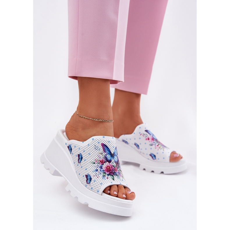 Dámské kožené žabky Artiker 56C0428 WHITE bílý 2 Dámské kožené žabky Artiker 56C0428 WHITE bílý 2