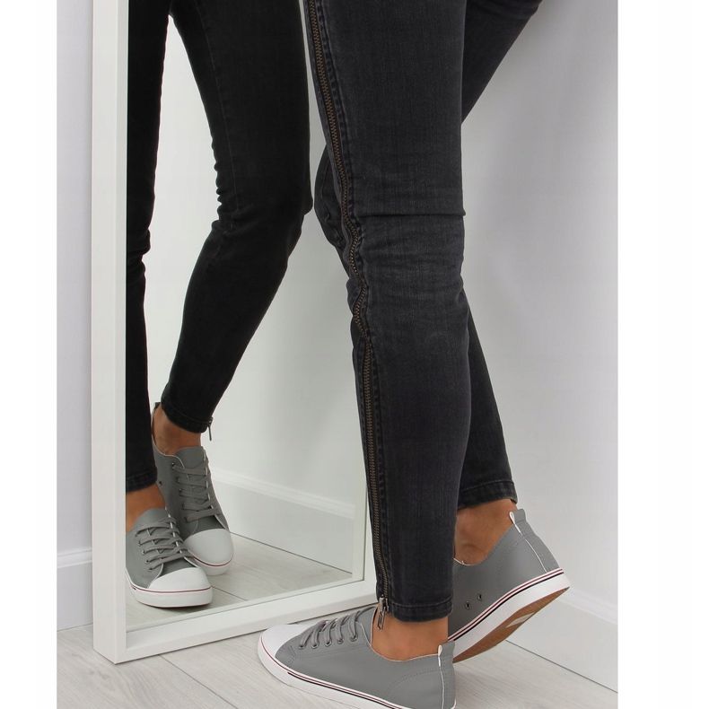 Šedé Dámské šedé tenisky XL01p Šedá 1