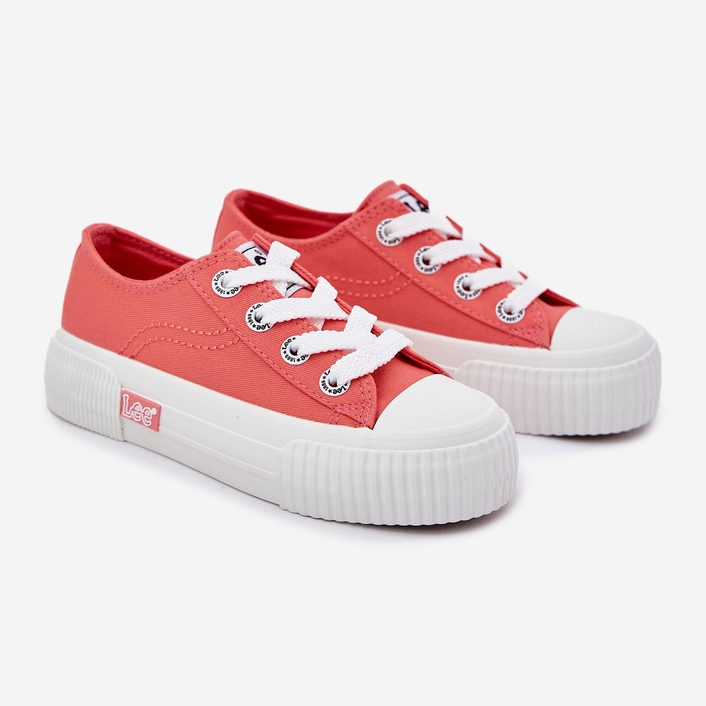 Dětské mládežnické tenisky Lee Isla C Low 50251058 Coral pomerančový 1