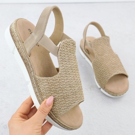 EVento Dámské sandály na plošině sklouzly s béžovou 8828 beige béžový 1