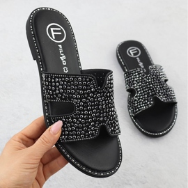 Dámské žabky s kamiony Black Filippo DK6973 černý 1