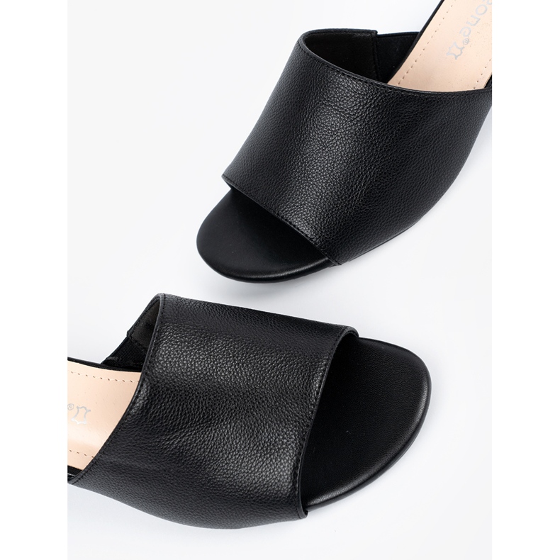 Sergio Leone Dámské žabky na nízkém podpatku černá 2