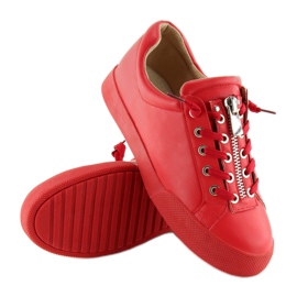 Červené Dámské červené tenisky 7209 Red červený 2