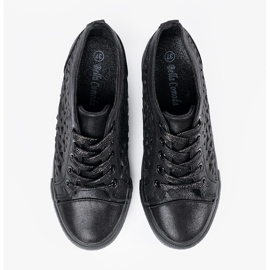 Shelvt Tenisky ženských klínů černý 1