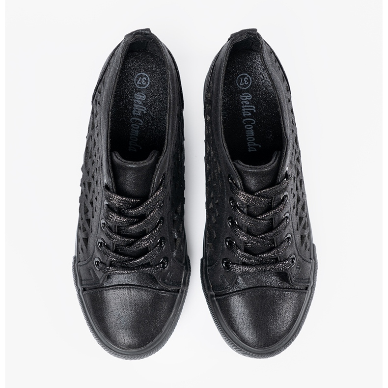 Shelvt Tenisky ženských klínů černá 1