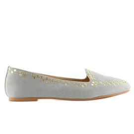 Šedé mokasíny lordsy 1389 Šedé šedá 2