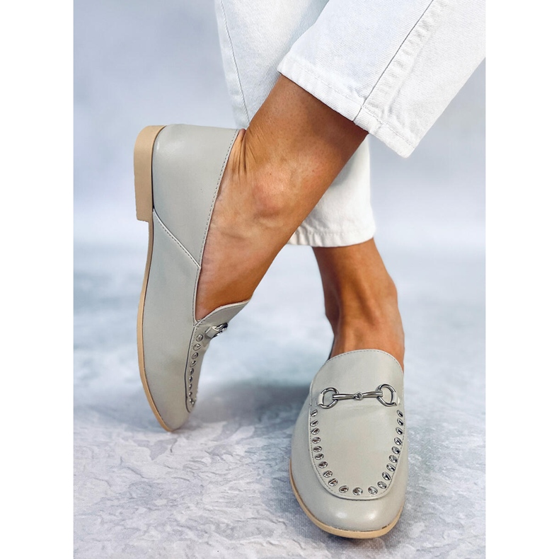 Šedé mokasíny lordsy 1390 Grey šedá 2