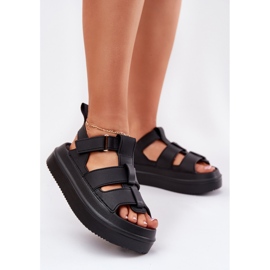 Inna Dámské sandály na platformě černé černý 2