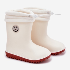 Inna Dětské galoše se světlým korálkem béžový 1 Inna Dětské galoše se světlým korálkem béžový 1