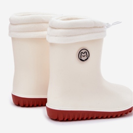 Inna Dětské galoše se světlým korálkem béžový 2 Inna Dětské galoše se světlým korálkem béžový 2