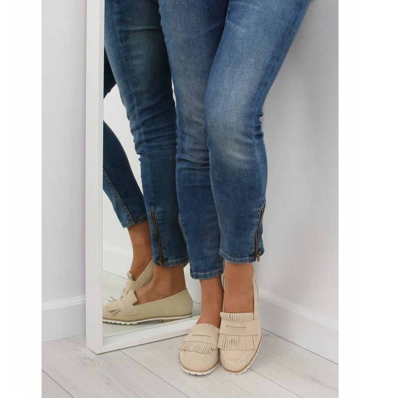 Dámské béžové mokasíny 1174 Béžové béžový 1