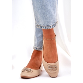 Seastar Dámské baleríny na ploché podrážce s ozdobou pro 58p béžovou béžový 2