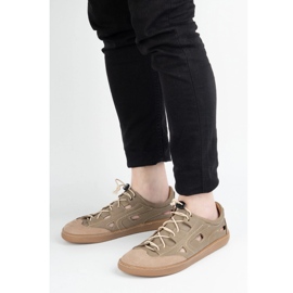 Pánská kožená bota naboso Olivier 320Kz s hnědou větrání hnědý 1